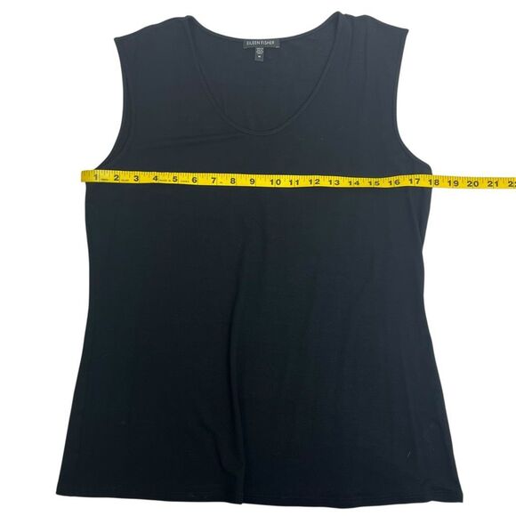 Eileen Fisher Womens Scoop Neck Stretch Jersey Shell Tank Top Black Size Medium - Picture 8 of 14